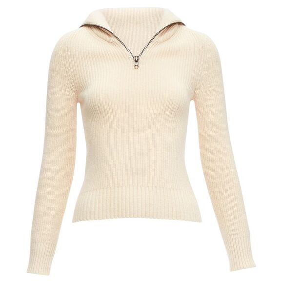 Petar PEtrov cashmere half zip sailor collar sweater